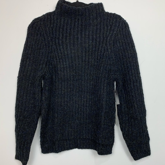 NWT Leith Mock Neck Sweater in Black - Picture 4 of 5